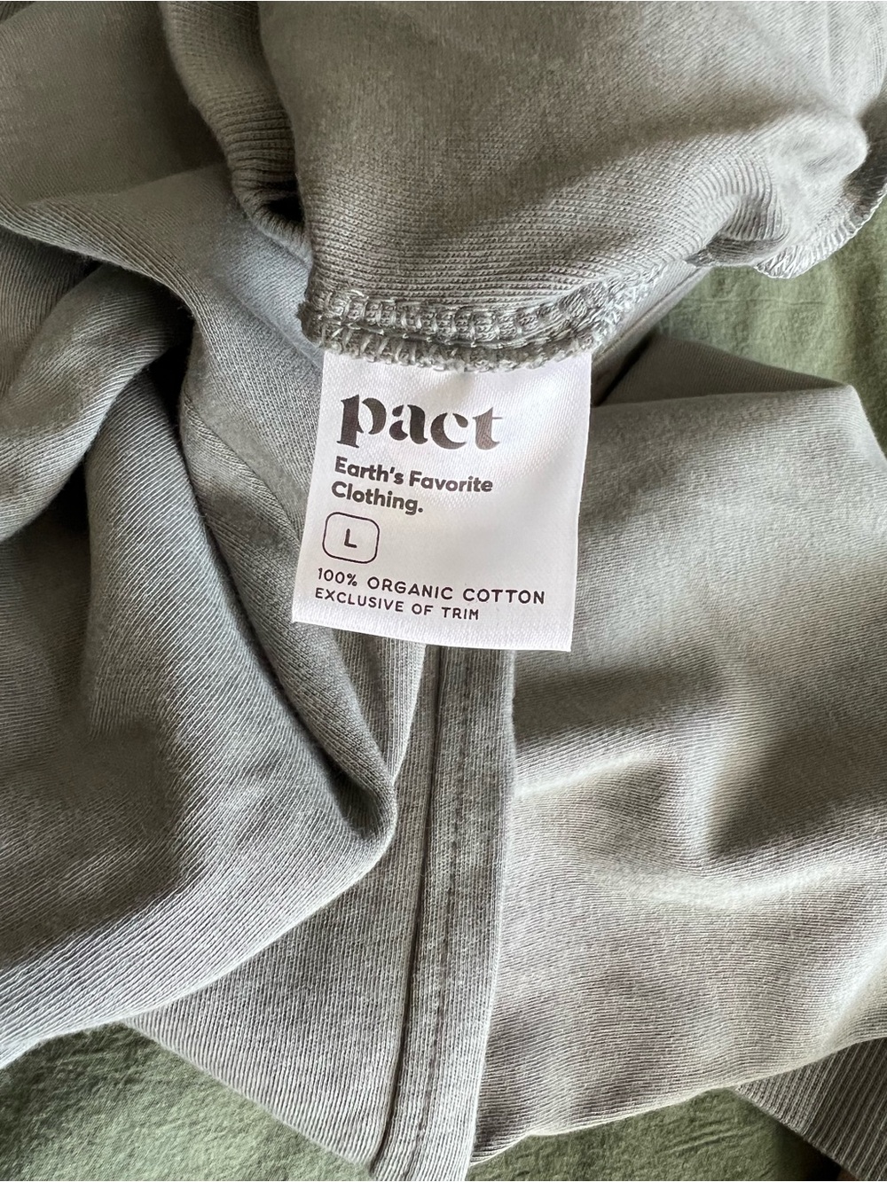 ‼️EUC: Pact Organic Airplane Jogger Castor Green - L - Picture 8 of 9